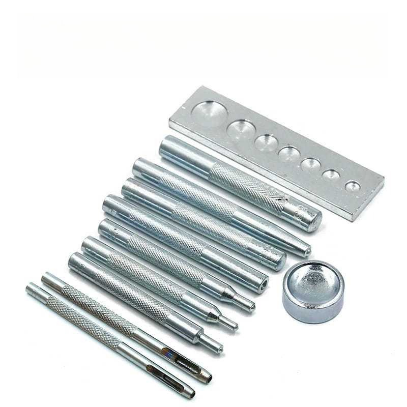 Rivet Setter Tool - Kit d'outils d'installation de 11 boutons-pression