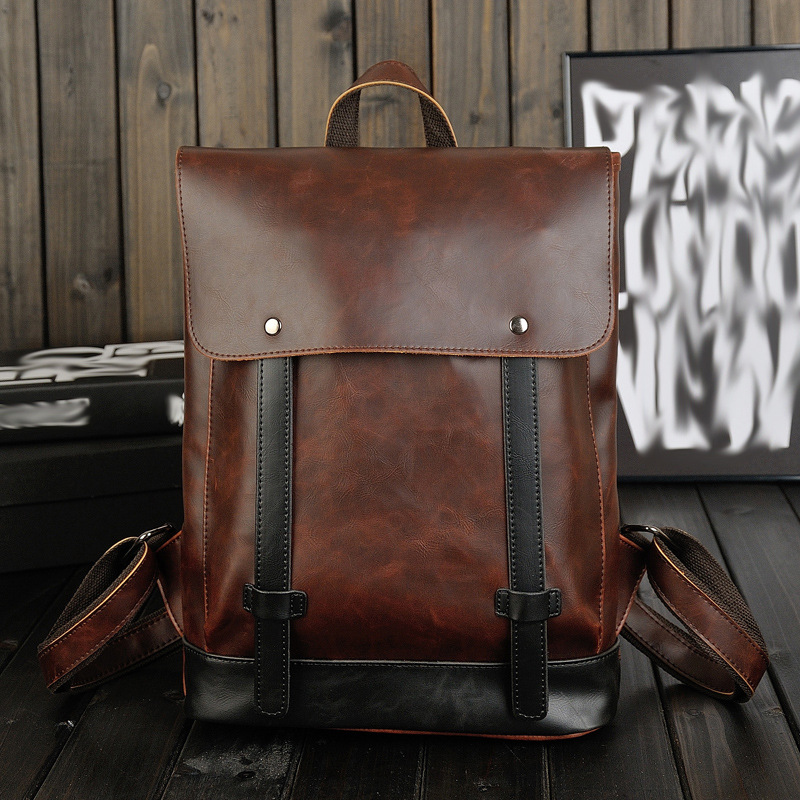Leather Work Rucksack Mens - Sac à dos en cuir vintage