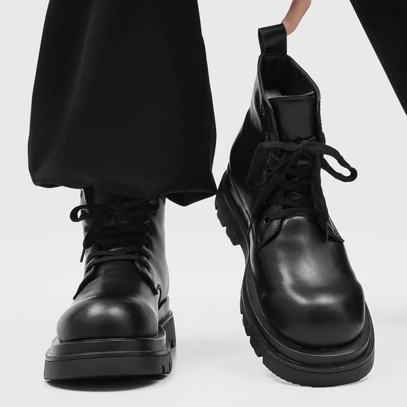 Leatherwork Designs - Bottes en cuir décontractées pour hommes,