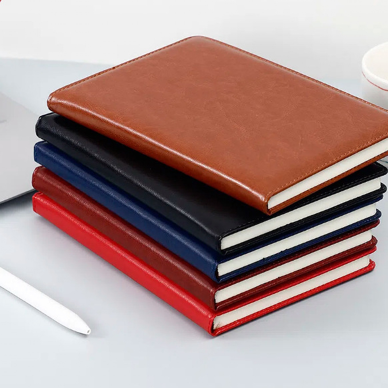 Carnet en cuir PU coloré motif - Leather Work Diary Covers avis et prix